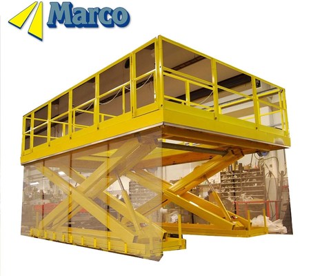 Beli Kapasitas tinggi Marco Hydraulic Scissor Lift Work Platform dengan dua papan lantai geser pembuatan online