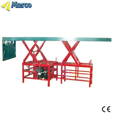 Table élévatrice à ciseaux Marco à entraînement hydraulique, avec rabat de chargement, niveau de poids, griffe ouverte continue