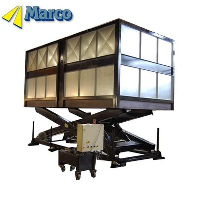 Crane stationnaire à bord de navires Marco Table de levage hydraulique de ciseaux de voiture pour manutention de marchandises